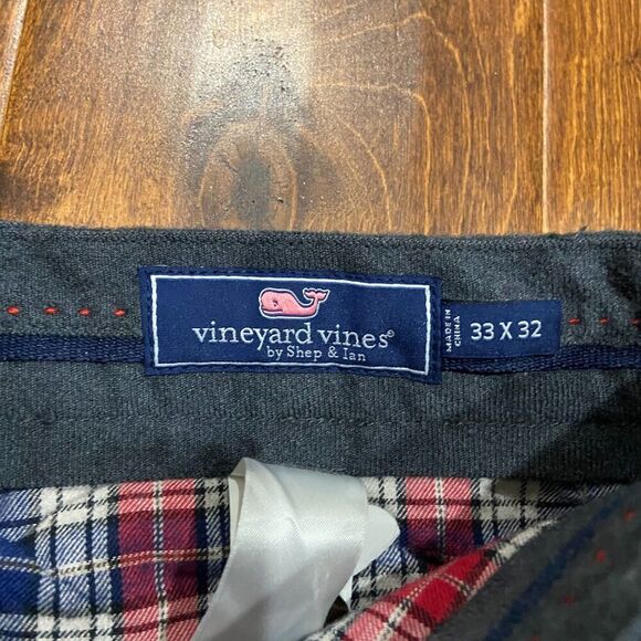 Vineyard Vines Classic Straight Leg Wool Chino Pants Grey Men's Size 33 x 30 - Picture 5 of 9